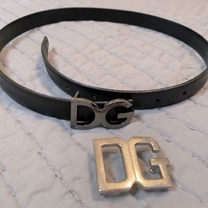 Dolce & Gabbana slim belt with changeable buckles